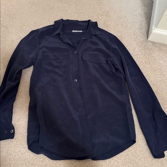 Equipment Tops - equipment blue button down